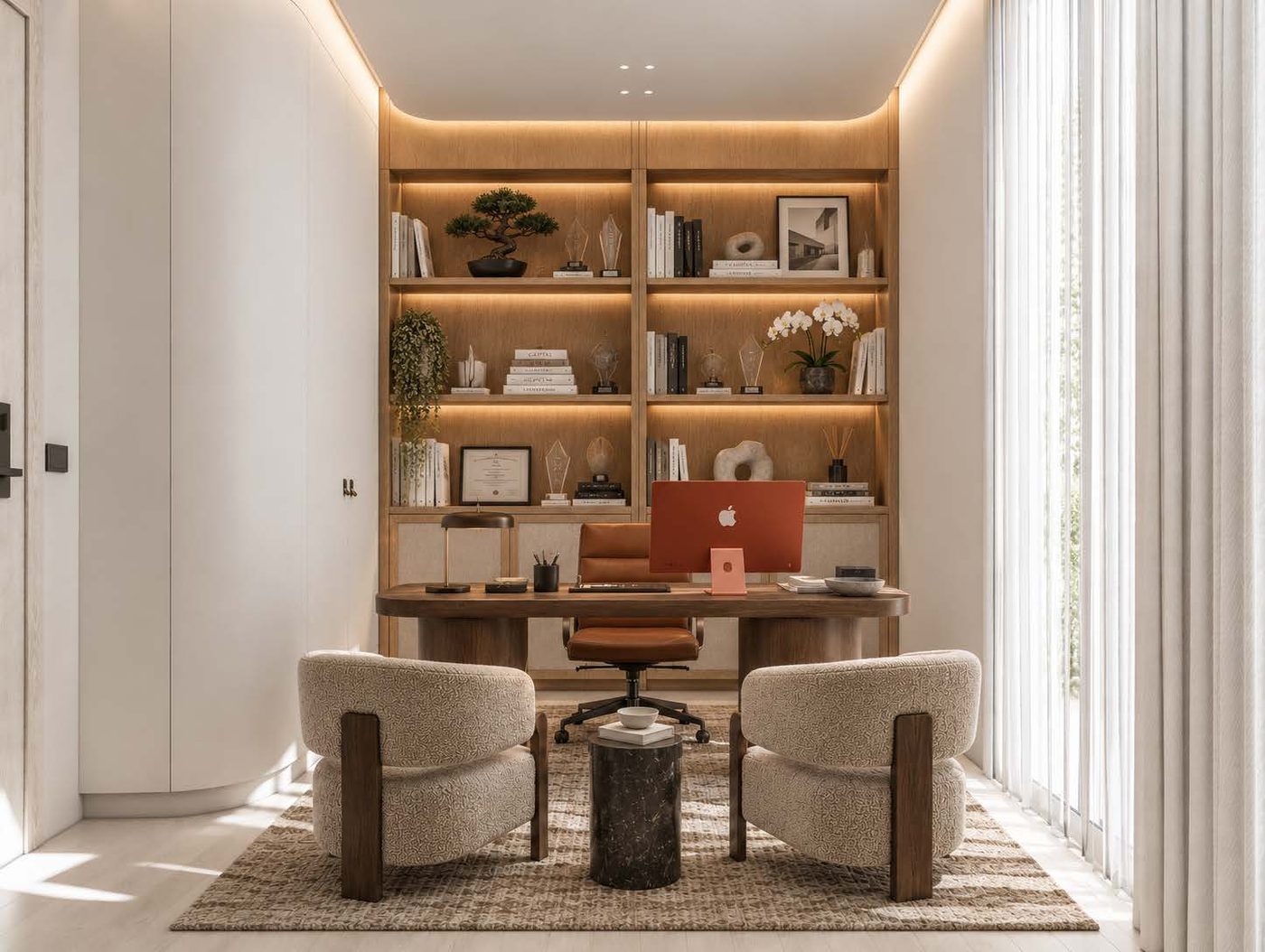 A director's office with its own light